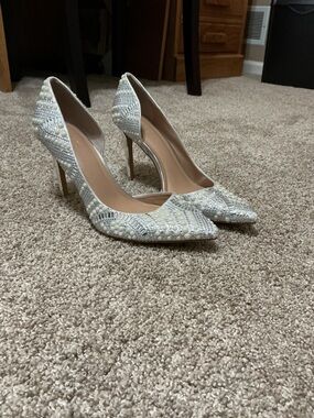 INC International Concepts Pearl & Beaded Pointed-Toe Pumps Bridal or Formal